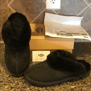 UGG Coquette Black Slippers